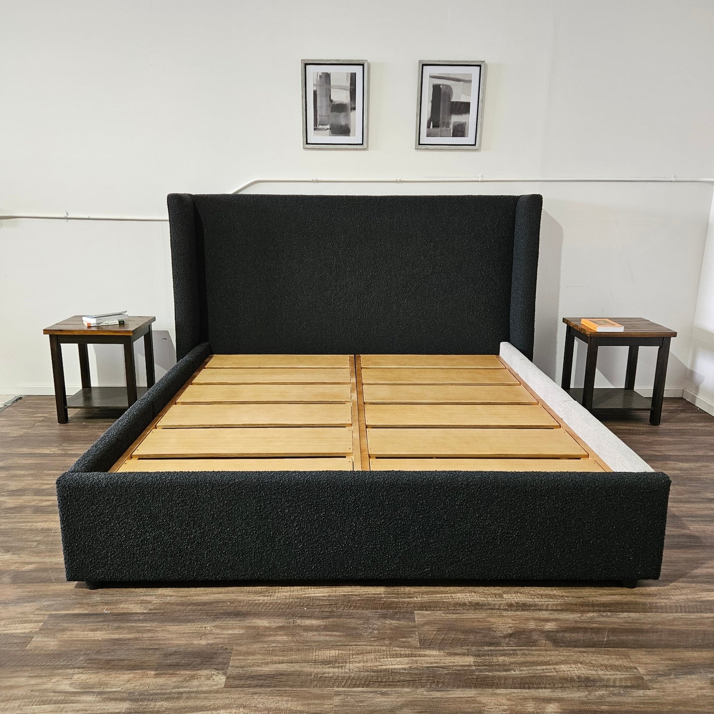 Graham Upholstered King Bed with Storage - Delivery Available