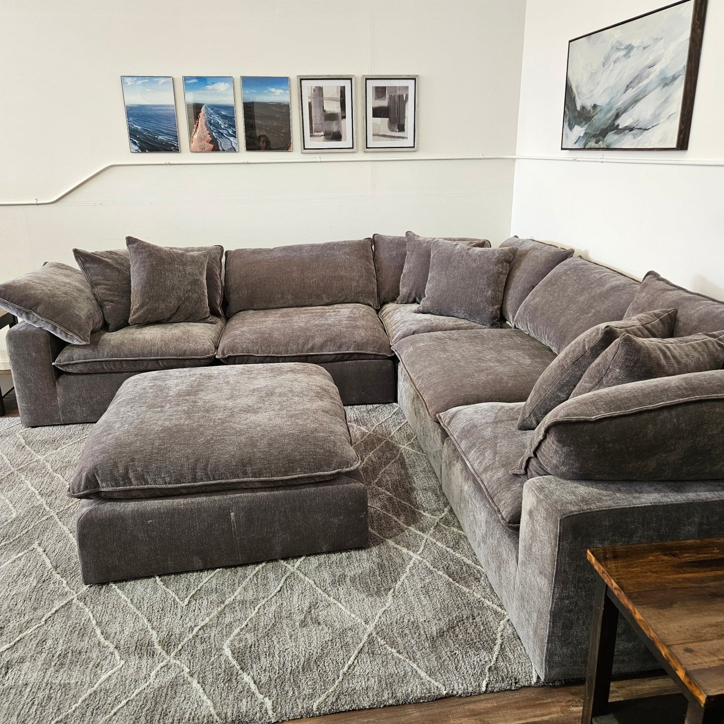 Sereen Cloud Sectional Dark Gray - FREE DELIVERY