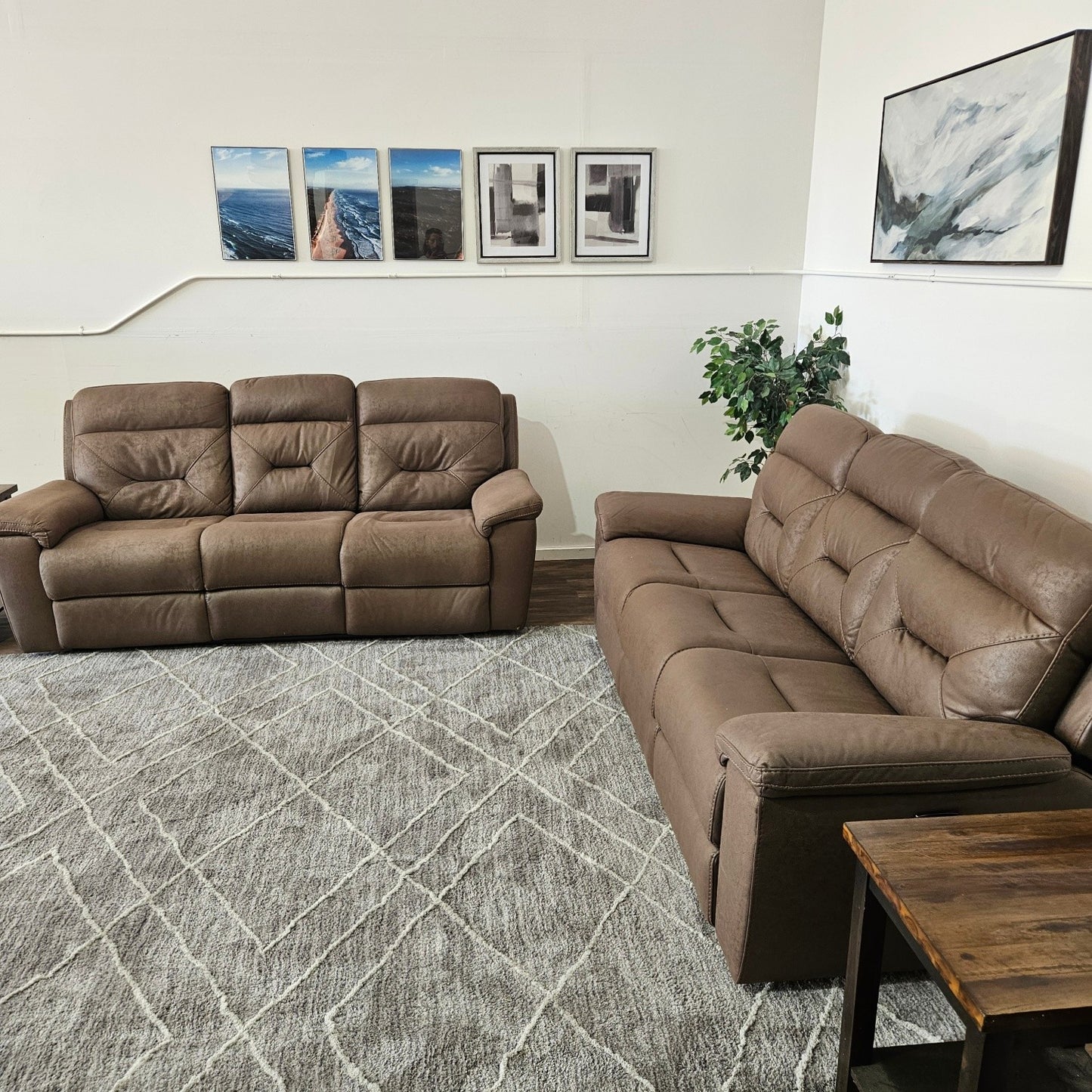Set of 2 Fabric Power Recliners - Free Delivery