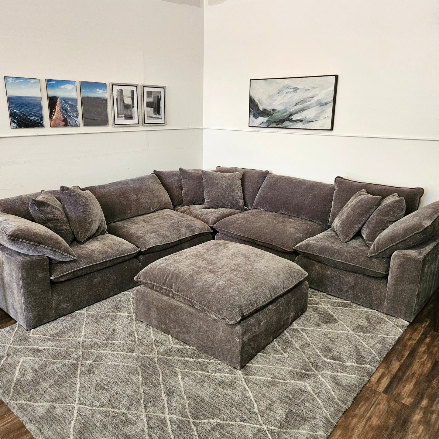 Sereen Cloud Sectional Dark Gray - FREE DELIVERY