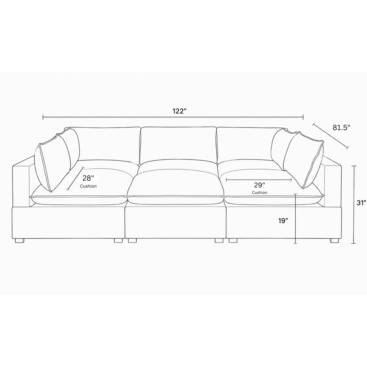 Luna 6 Piece Pit Sectional