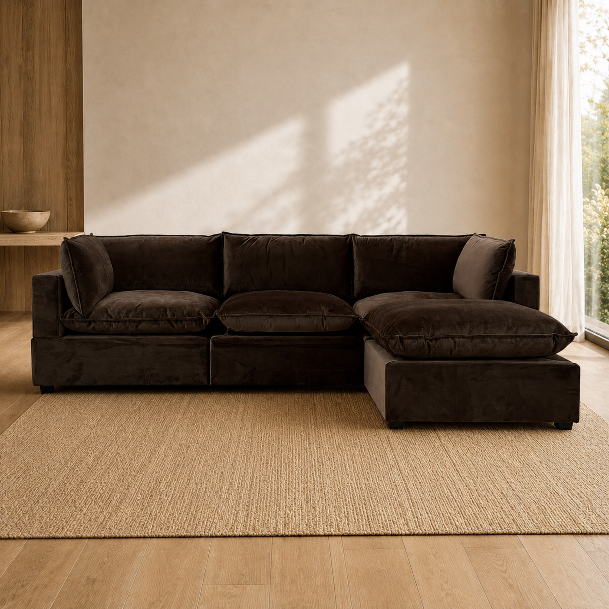 CHOCOLATE BROWN PERFORMANCE VELVET