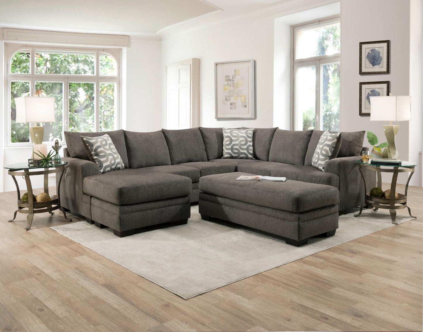 Harbor U Shape Sectional Charcoal