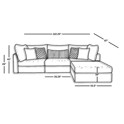 Mckenzie Modular Sofa + Ottoman R