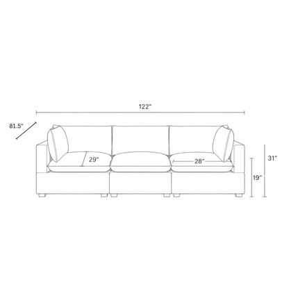 Luna Sofa 3 Seat