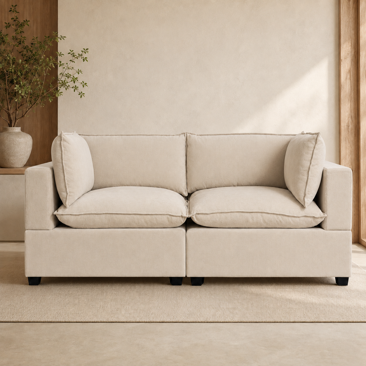 Color:Cream Chenille