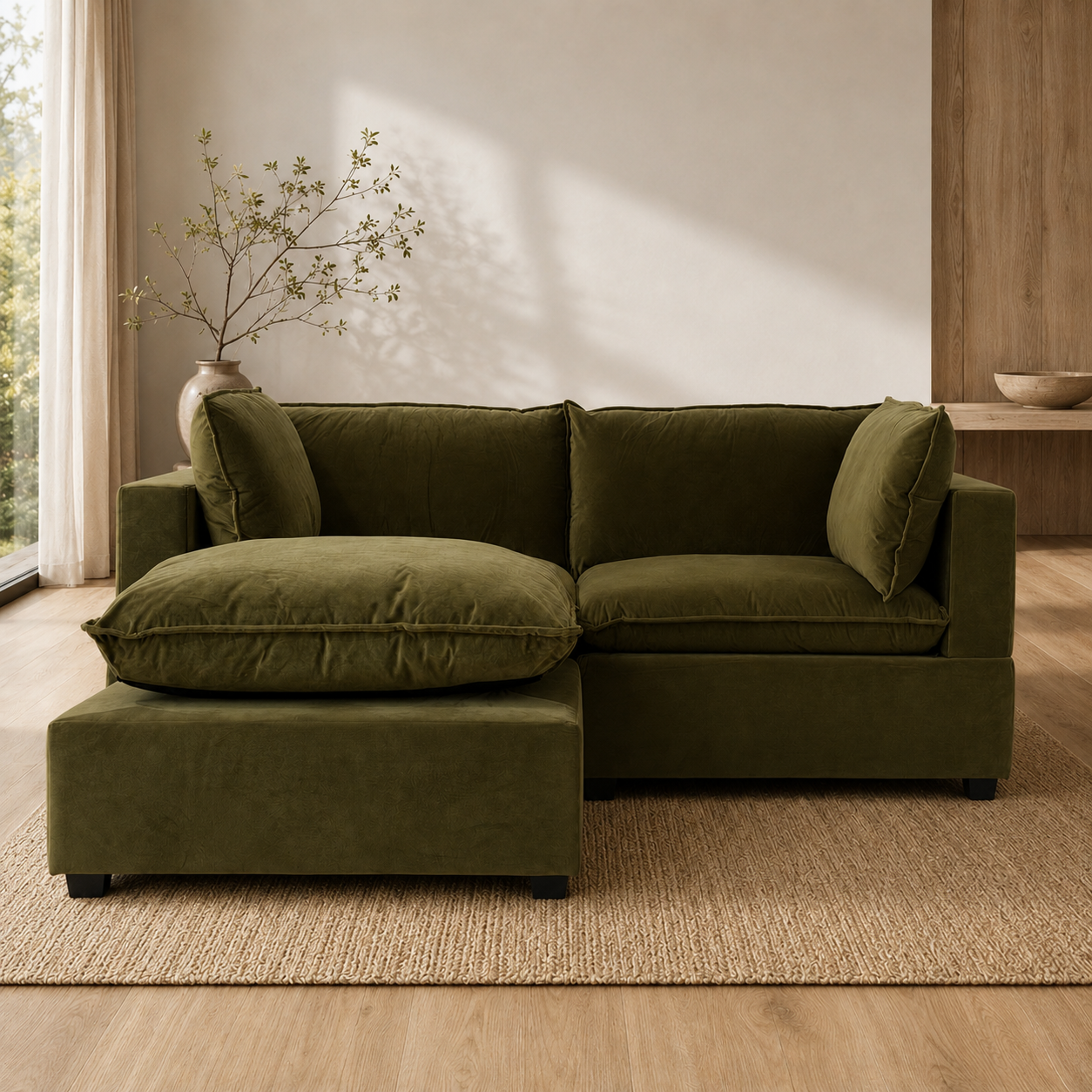 Color:SAGE GREEN PERFORMANCE VELVET