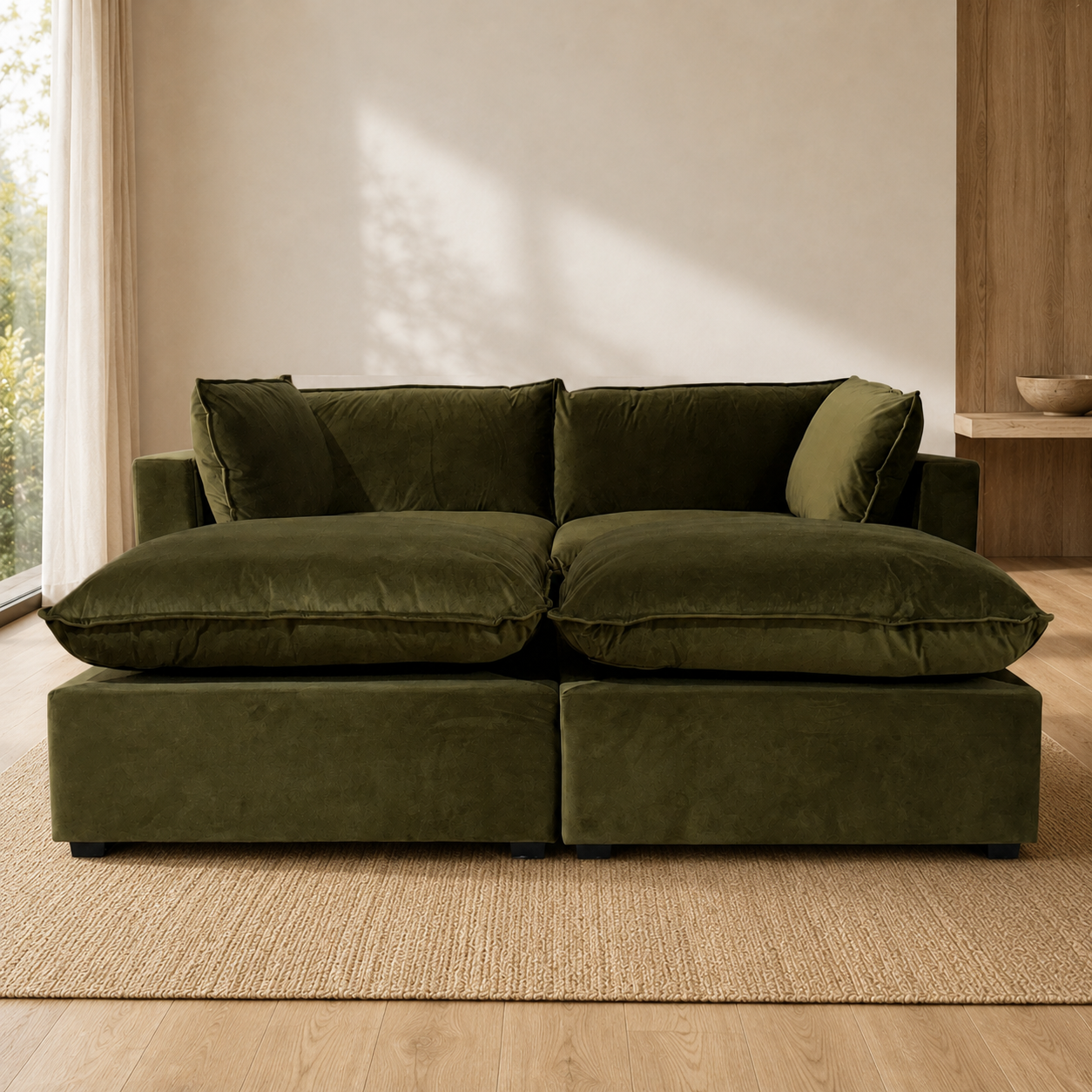 color:SAGE GREEN PERFORMANCE VELVET