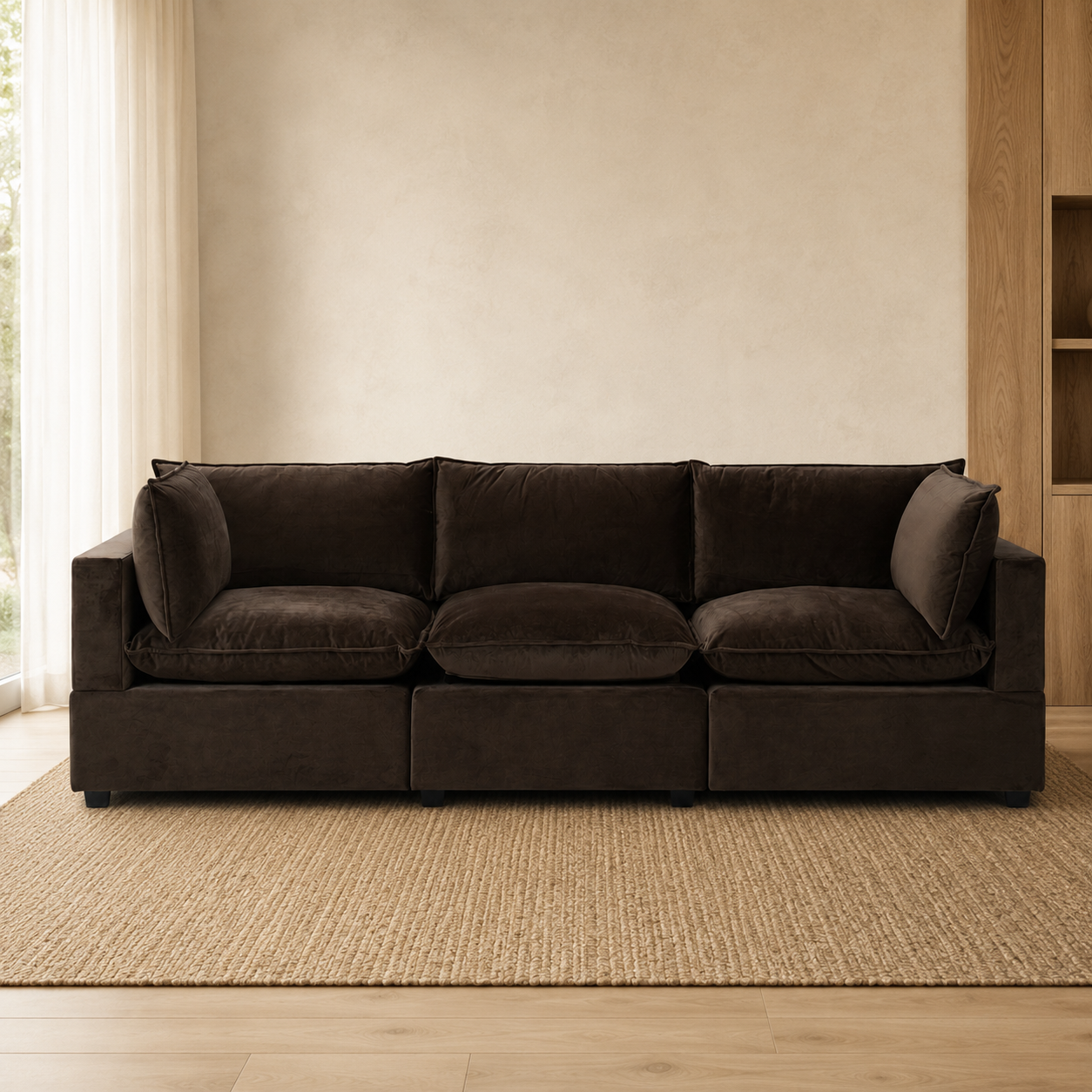 CHOCOLATE BROWN PERFORMANCE VELVET