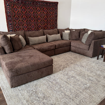 Mckenzie 6 Piece Modular Sectional Chocolate