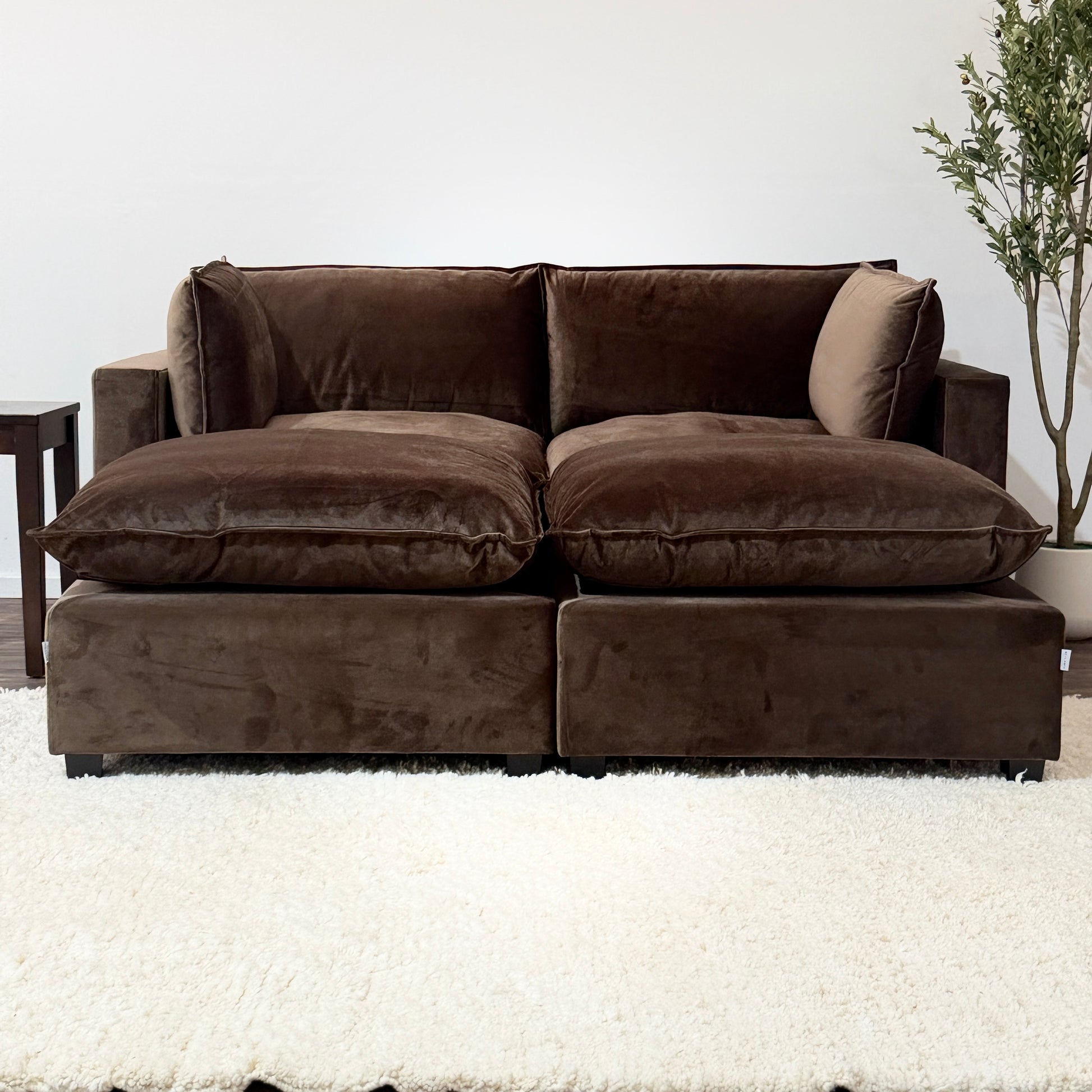 CHOCOLATE BROWN PERFORMANCE VELVET