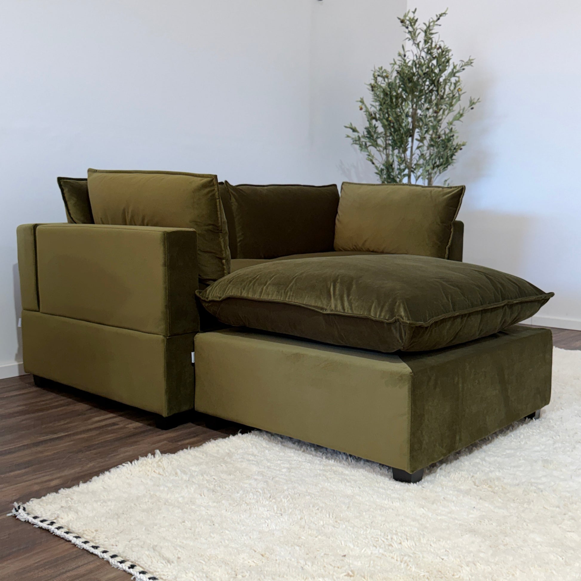 Color:SAGE GREEN PERFORMANCE VELVET