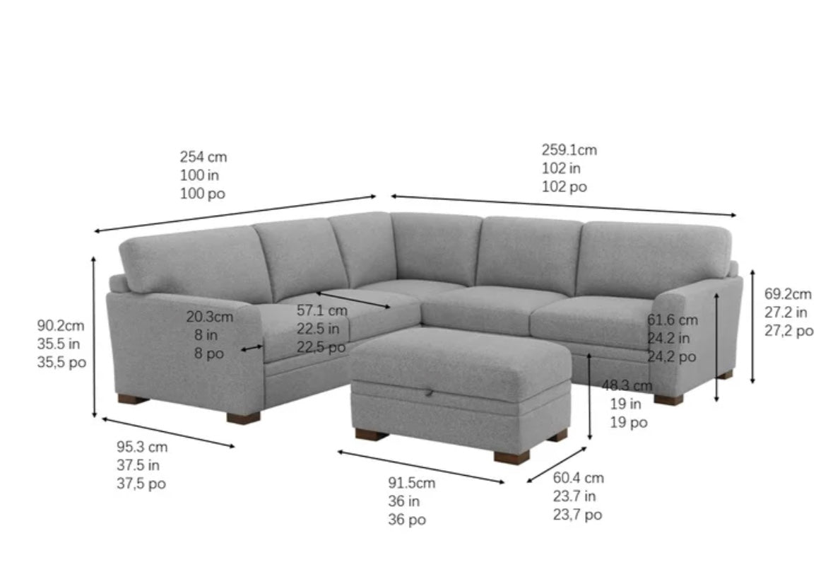 Costco L Shape Sectional With Storage Ottoman