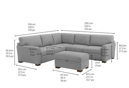 Costco L Shape Sectional With Storage Ottoman