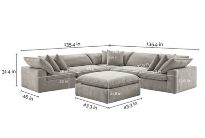 Sereen Cloud Sectional Modular Toupe