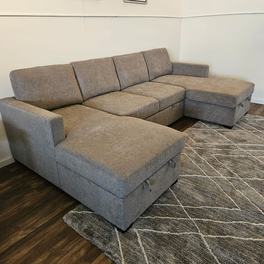 Convertible Sectional Storage Couch Sleeper - Free Delivery