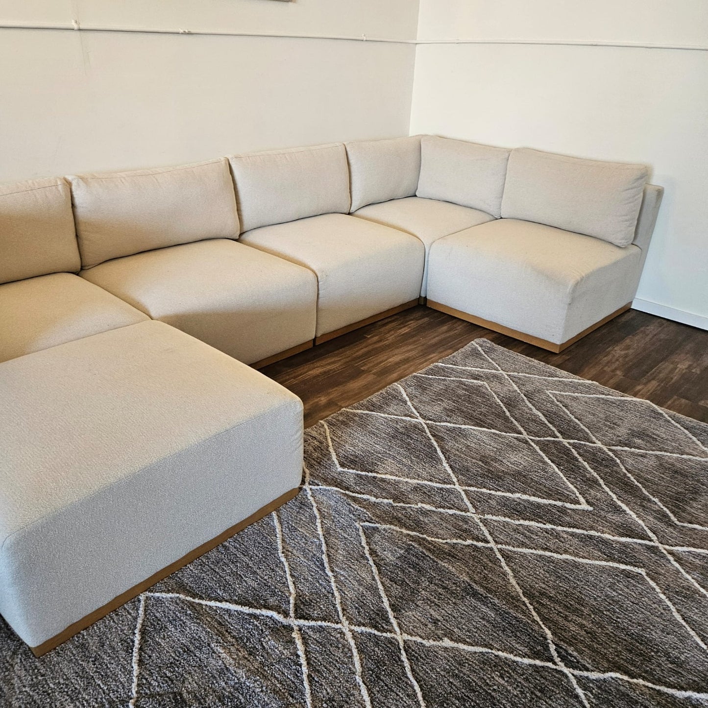 Cream Sectional Couch Modular - Free Delivery