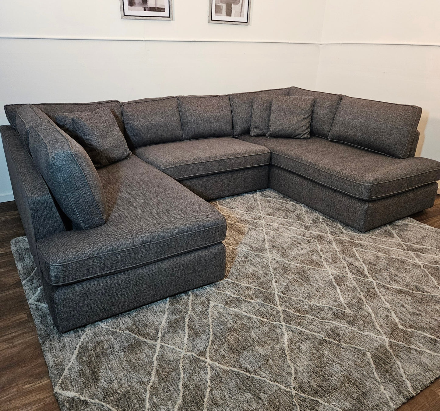 U Shape Sectional Couch with Bumper - Free Delivery