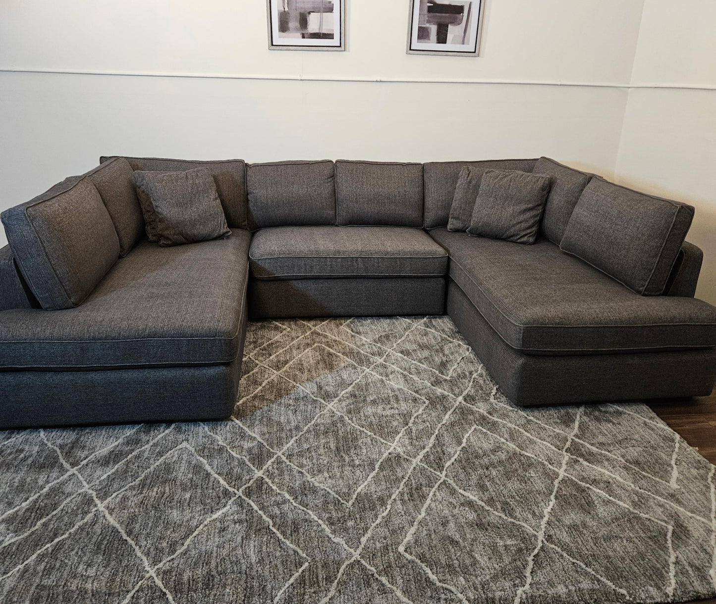 U Shape Sectional Couch with Bumper - Free Delivery