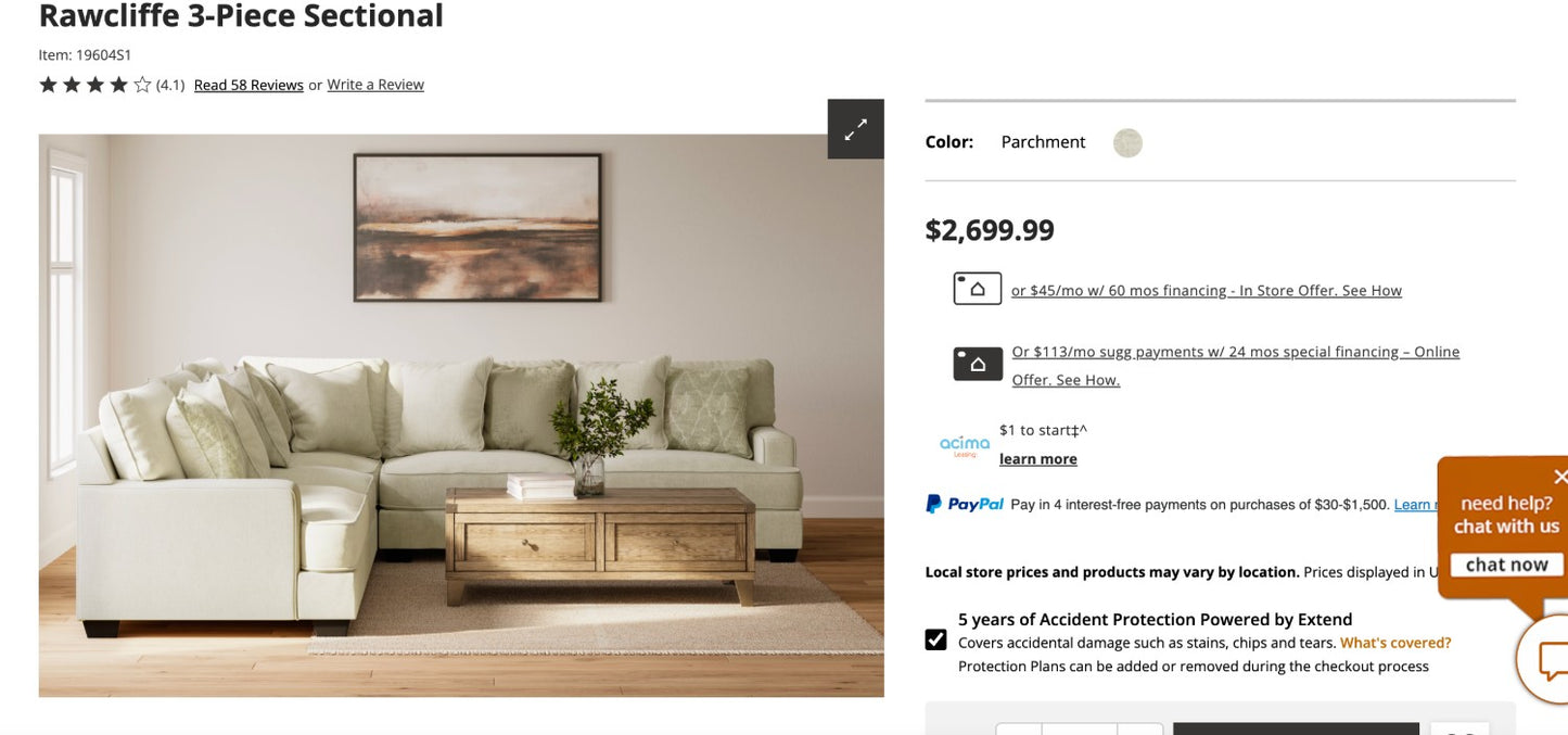 Moes Plush Loveseat Couch Corduroy - Free Delivery